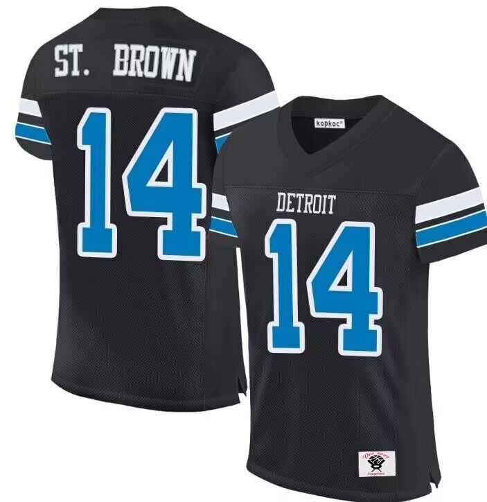 Men Detroit Lions #14 St.Brown black 2024 Nike Limited NFL Jersey->women nfl jersey->Women Jersey